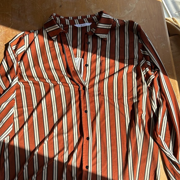 Brown, striped blouse - Picture 2 of 3